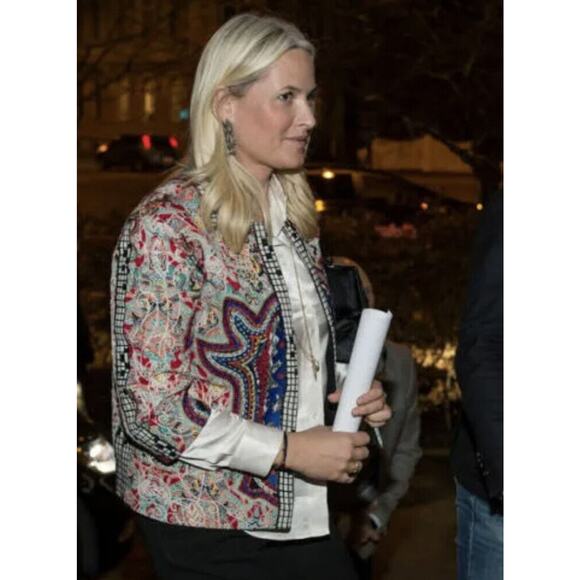 ZARA TRF Embroidered Mirror Jacket Bohemian Hand Made BEADED BLAZER Small - Picture 7 of 13